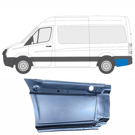 Panneau de réparation arc d'aile arrière pour Volkswagen Crafter 2005-2017 / Gauche 13447