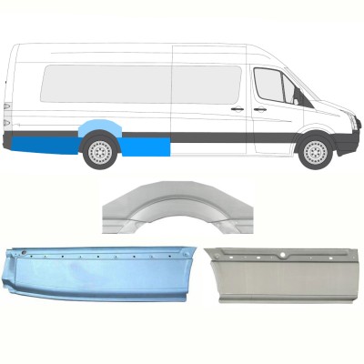 Panneau de réparation arc d'aile arrière pour Volkswagen Crafter 2005-2017 / Droite / Ensemble 13945