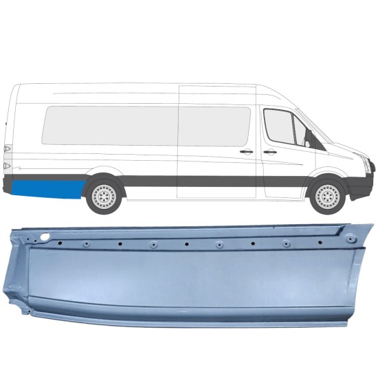 Panneau de réparation arc d'aile arrière pour Volkswagen Crafter 2005-2017 / Droite 13512
