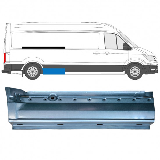 Panneau de réparation arc d'aile arrière pour Volkswagen Crafter / MAN THE 2017- / LWB / Droite 11598