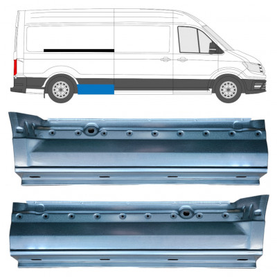 Panneau de réparation arc d'aile arrière pour Volkswagen Crafter / MAN THE 2017- / LWB / Ensemble 11600