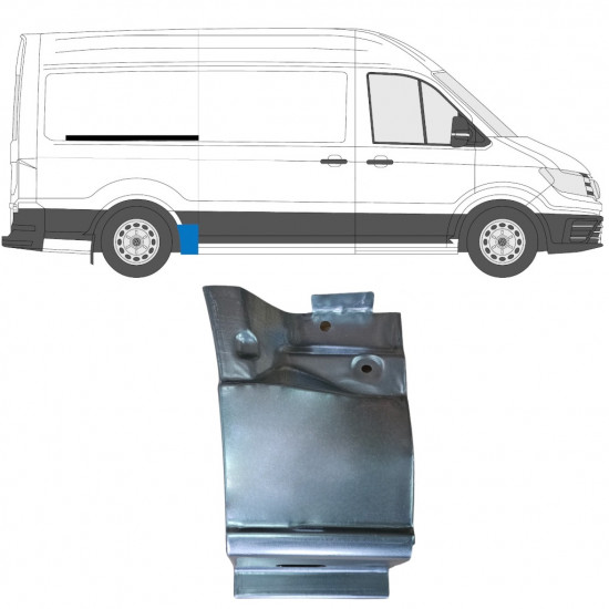 Panneau de réparation arc d'aile arrière pour Volkswagen Crafter / MAN THE 2017- / MWB / Droite 11601