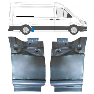 Panneau de réparation arc d'aile arrière pour Volkswagen Crafter / MAN THE 2017- / MWB / Ensemble 11603