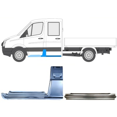 Ensemble de panneaux de réparation pour Volkswagen Crafter 2005-2017 / Gauche / 15535