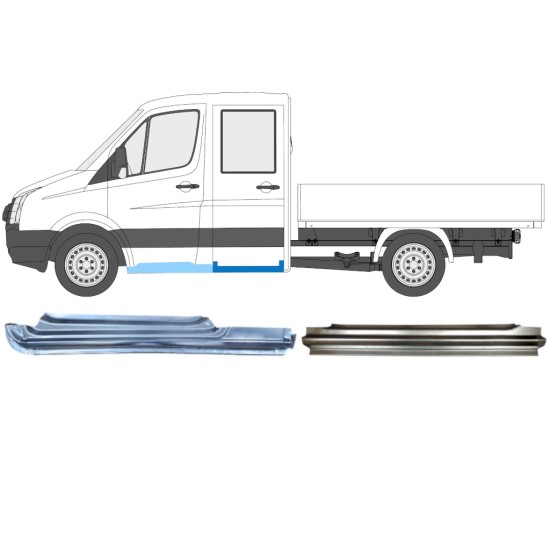 Ensemble de panneaux de réparation pour Volkswagen Crafter 2005-2017 / Gauche / 15537