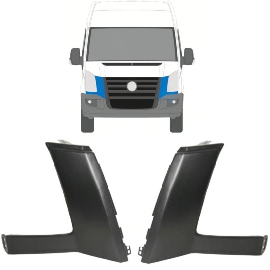 Moulure sous-phare pour Volkswagen Crafter 2005-2011 / Gauche+Droit / Ensemble 16856