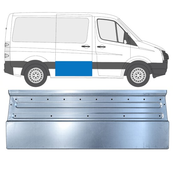Panneau de réparation pour porte coulissante pour Volkswagen Crafter 2005-2017 / Droite 17310