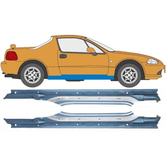 Panneau de réparation du seuil pour Honda Civic Del Sol 1992-1998 / Gauche+Droit / Ensemble 10537