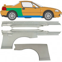Réparation bas de caisse + passage de roue arrière pour Honda Civic CRX Del Sol 1992-1998 / Ensemble 9519