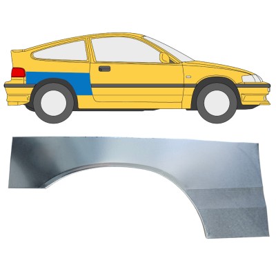 Panneau de réparation arc d'aile arrière pour Honda CRX 1987-1992 / Droite 16337
