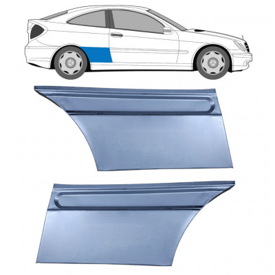 Panneau de réparation arc d'aile arrière pour Mercedes CL203 2000-2008 / Gauche+Droit / Ensemble 9619