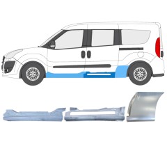Ensemble de panneaux de réparation pour Fiat Doblo 2010-2022 / Gauche / 15001