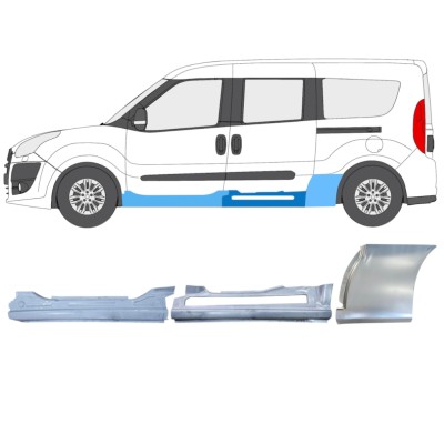 Ensemble de panneaux de réparation pour Fiat Doblo 2010-2022 / Gauche / 15001