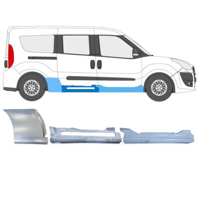 Ensemble de panneaux de réparation pour Fiat Doblo 2010-2022 / Droite / 15000