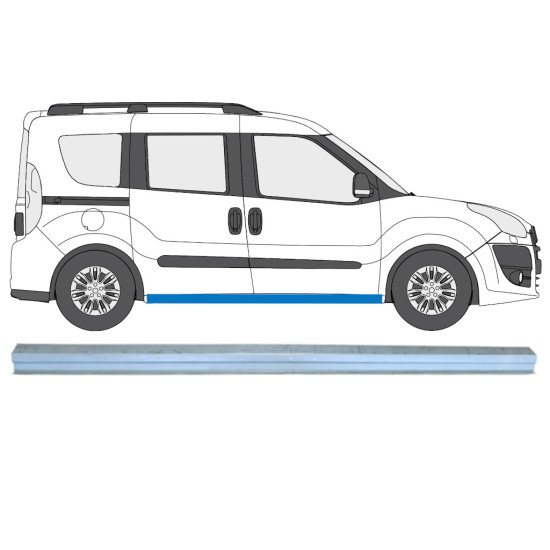 Réparation bas de caisse pour Opel Combo D 2011-2018 / Gauche = Droite (symétrique) 15362