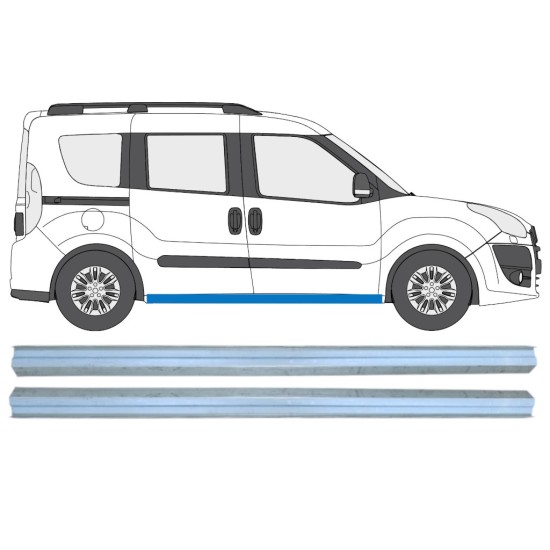 Réparation bas de caisse pour Fiat Doblo 2010-2022 / Gauche+Droit / Ensemble 15361