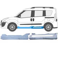 Réparation bas de caisse pour Fiat Doblo 2010-2022 / Gauche / Ensemble 12748