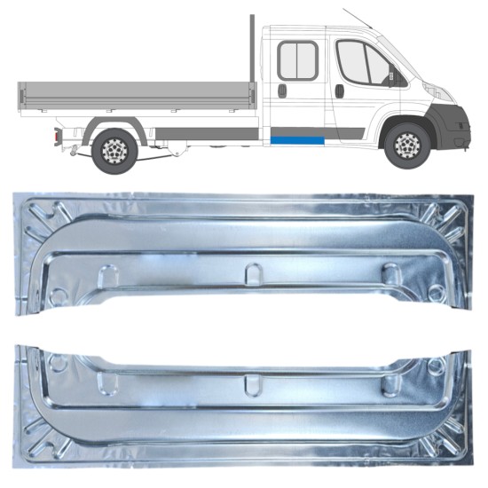 Panneau de réparation de porte arrière extérieur pour Fiat Ducato 2006-2026 / Gauche+Droit / Ensemble 16387