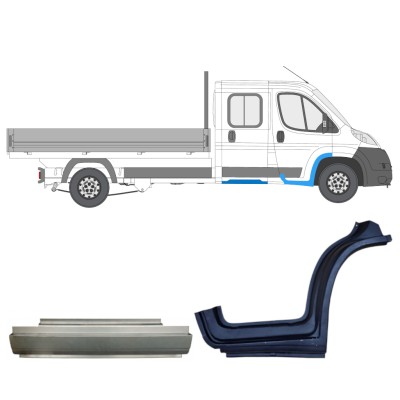 Ensemble de panneaux de réparation pour Fiat Ducato 2006-2014 / Droite / Double cabine / 14796