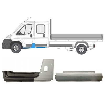 Ensemble de panneaux de réparation pour Fiat Ducato 2006-2014 / Gauche / Double cabine / 14801
