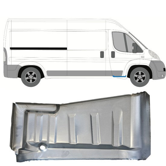 Tôle de réparation de marchepied pour Fiat Ducato 2006-2014 / Droite 15052 Tôle de réparation de marchepied pour Fiat Ducato 2006-2014 / Droite 15052