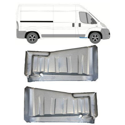 Tôle de réparation de marchepied pour Fiat Ducato 2006-2014 / Gauche+Droit / Ensemble 15061