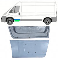 Panneau de réparation de porte avant intérieur + extérieur pour Fiat Ducato 2006- / Gauche / Ensemble 12005