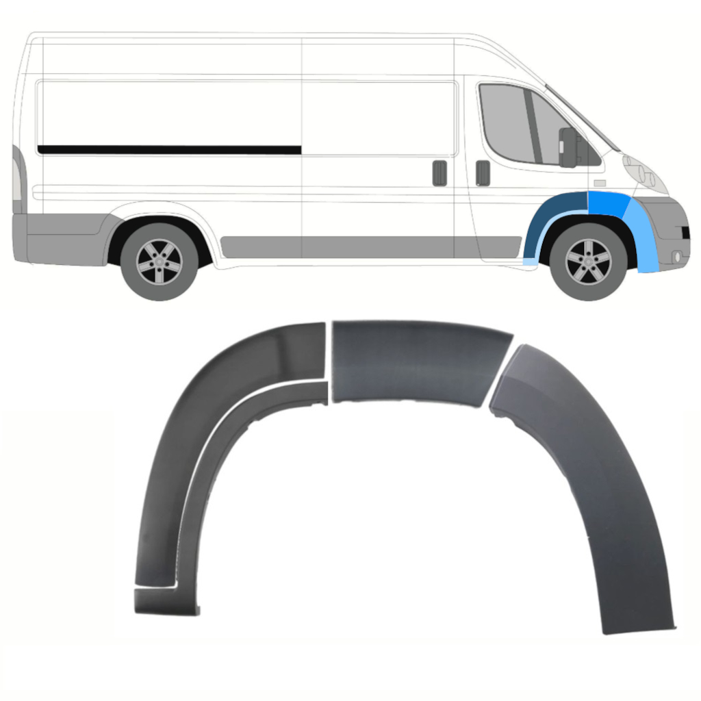Paire Bavettes Anti-Boue Fiamma Pour Fiat Ducato Après 06/2006 – Caoutchouc Robuste