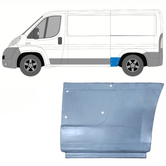 Panneau de réparation arc d'aile arrière pour Fiat Ducato 2006-2014 / Gauche 15112