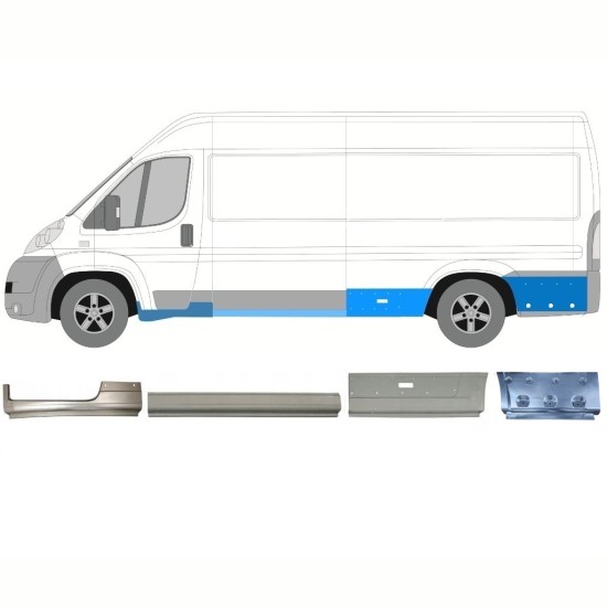 Ensemble de panneaux de réparation pour Fiat Ducato 2006-2026 / Gauche / 16790