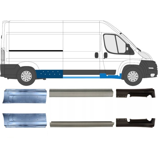 Réparation bas de caisse pour Fiat Ducato 2006-2026 / Gauche+Droit / Ensemble 9701