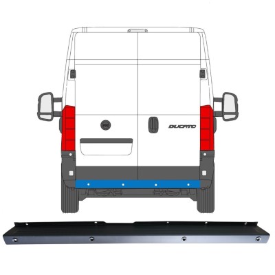 Pare-chocs arrière PDC pour Fiat Ducato 2006-2018 16925