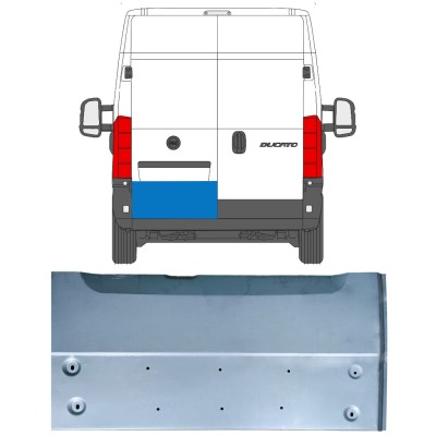 Panneau de réparation de porte arrière pour Fiat Ducato 2006-2014 / Gauche 14535