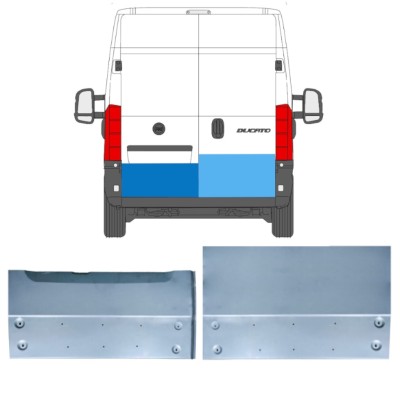 Panneau de réparation de porte arrière pour Fiat Ducato 2006-2014 / Gauche+Droit / Ensemble 14536