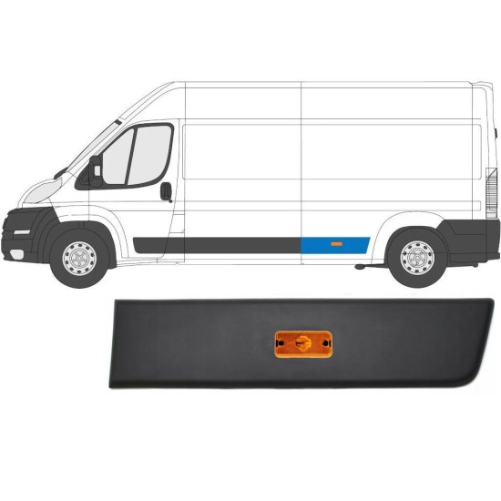 Moulure latérale arrière avec lampe pour Peugeot Boxer 2006-2018 / Gauche / Ensemble 14139