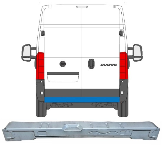 Panneau de réparation du panneau arrière pour Citroen Jumper 2006-2026 16871