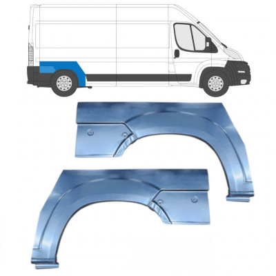 Panneau de réparation arc d'aile arrière pour Fiat Ducato 2006- / Gauche+Droit / Ensemble 9648