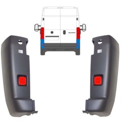 Coin du pare-chocs arrière + lampe réfléchissante pour Fiat Ducato 2006-2018 / Gauche+Droit / Ensemble 9935