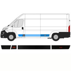 Ensemble de moulures pour Peugeot Boxer 2018- / Gauche / 14423