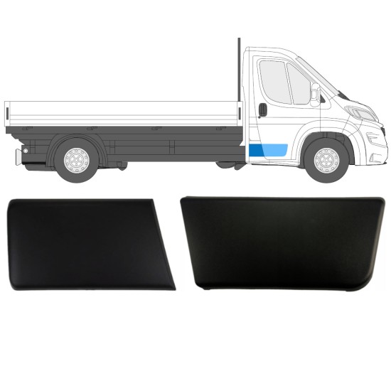 Ensemble de moulures de cabine simple pour Fiat Ducato 2018- / Droite / Cabine simple / 14808
