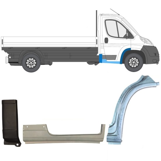 Ensemble de panneaux de réparation pour Fiat Ducato 2006-2026 / Droite / 16999
