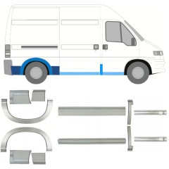 Réparation bas de caisse + passage de roue arrière pour Citroen Jumper 1994-2006 / Ensemble 14232