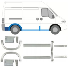 Réparation bas de caisse + passage de roue arrière pour Citroen Jumper 1994-2006 / Ensemble 14230