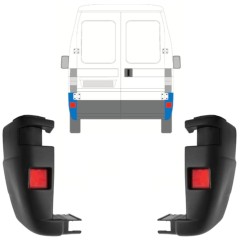Coin du pare-chocs arrière pour Peugeot Boxer 2002-2006 / Gauche+Droit / Ensemble 13221