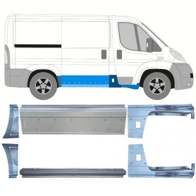 Ensemble de panneaux de réparation pour Fiat Ducato 2006-2014 / Gauche+Droit / 14813