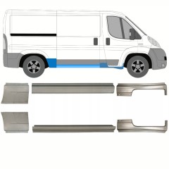 Réparation bas de caisse + passage de roue arrière pour Citroen Jumper 2006-2025 / Gauche+Droit / Ensemble 13969