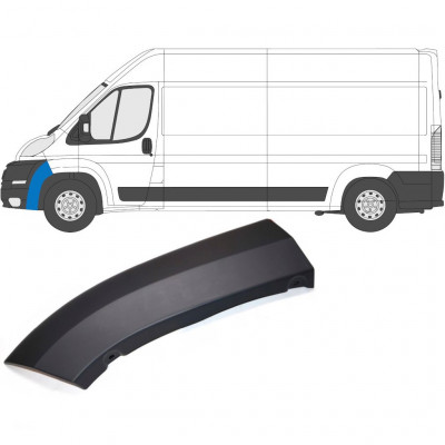 Moulure latérale du pare-chocs avant pour Fiat Ducato 2006- / Gauche 6539