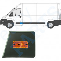 Moulure latérale du montant avant avec lampe pour Fiat Ducato 2006- / Gauche 10677