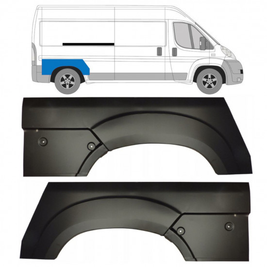 Panneau de réparation arc d'aile arrière pour Fiat Ducato 2006- / Ensemble 11727 Panneau de réparation arc d'aile arrière pour Fiat Ducato 2006- / Ensemble 11727