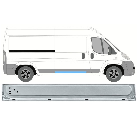 Panneau de réparation pour porte coulissante intérieur pour Peugeot Boxer 2006-2026 / Droite 17043